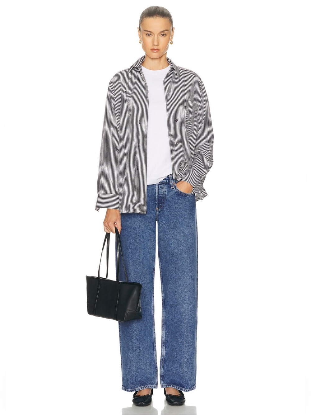 Agolde Jeans Low Rise Loose Wide Leg in Charge Blue